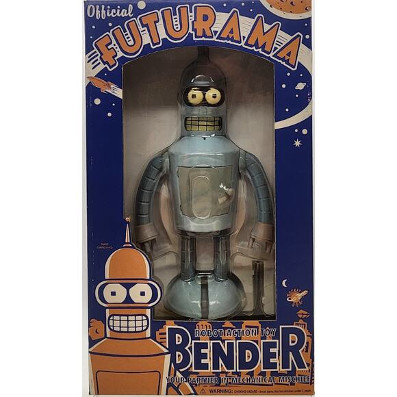 Vintage Official Futurame Robot Action Toy Bender no 600 Rocket US - Picture 1 of 4